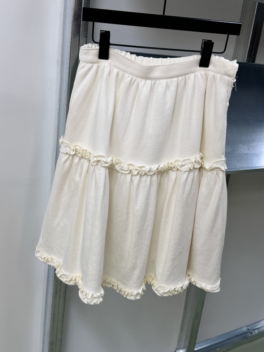 ivory frill midi cotton skirt 상품이미지1