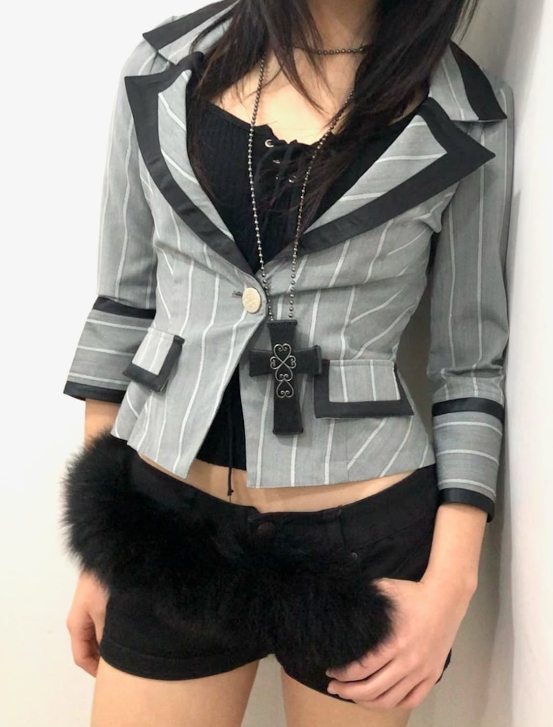 rare gyaru style blazer 상품이미지3
