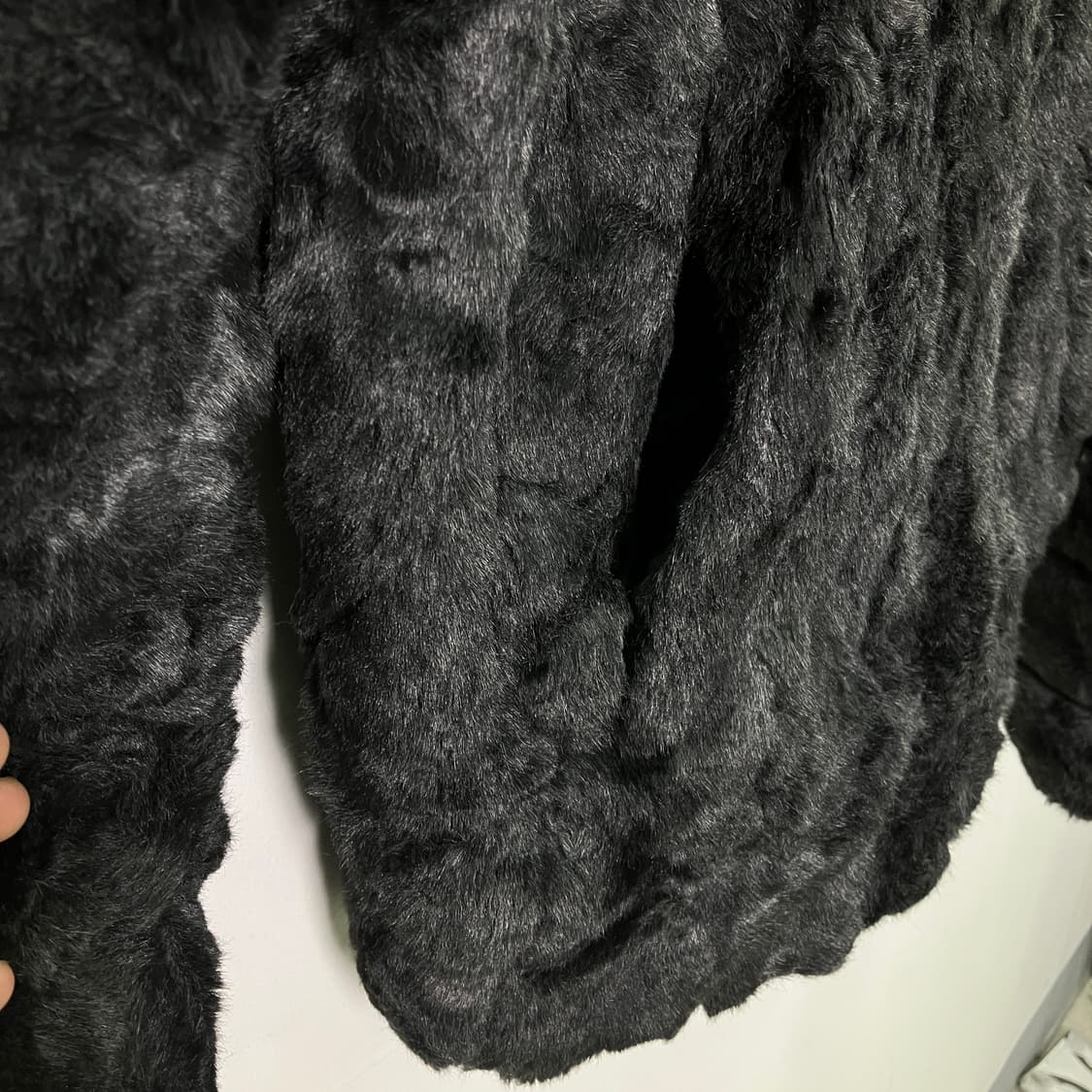 VTG 빈티지 블랙 후드 퍼자켓 38 상품이미지6