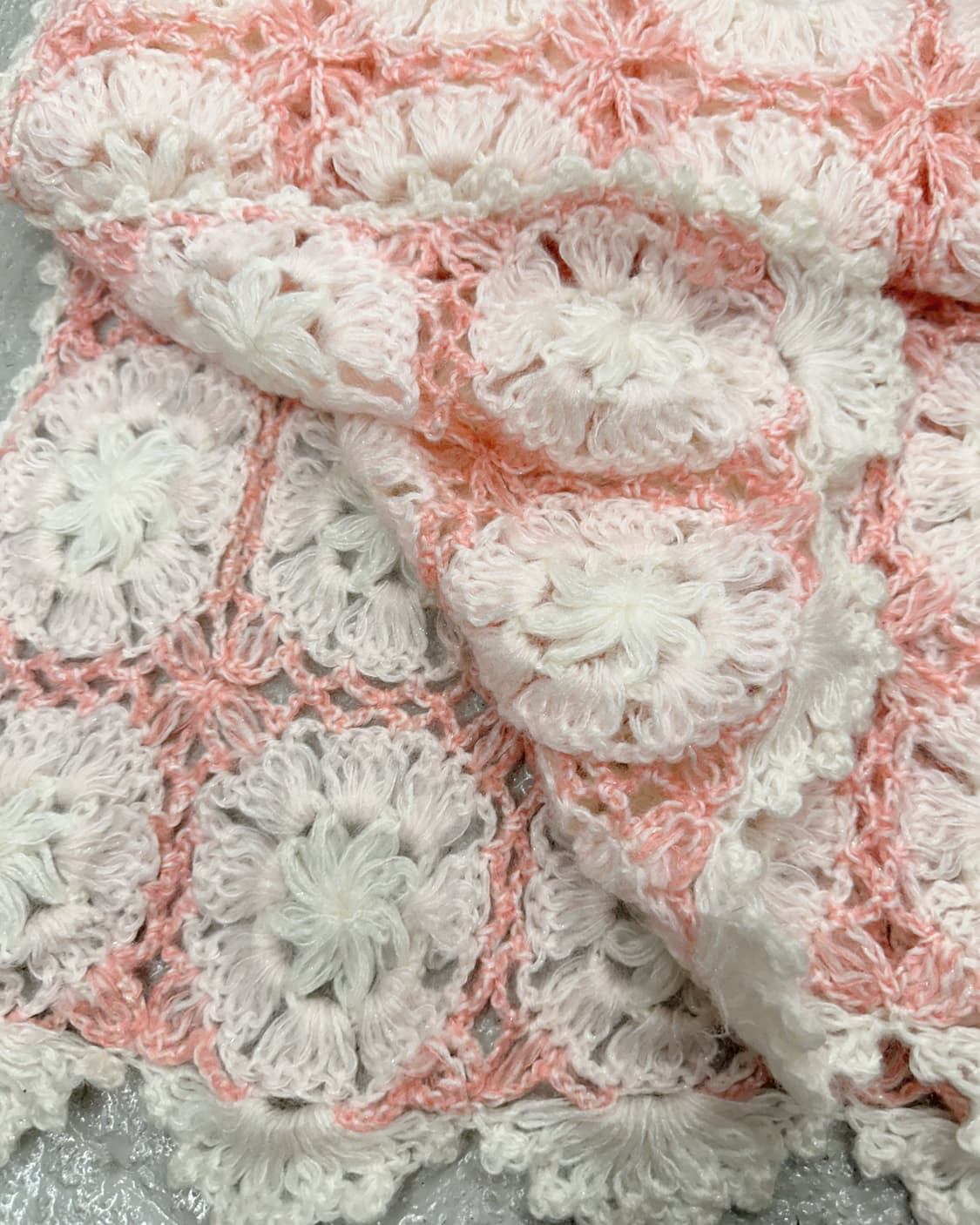 white pink crochet muffler 상품이미지4