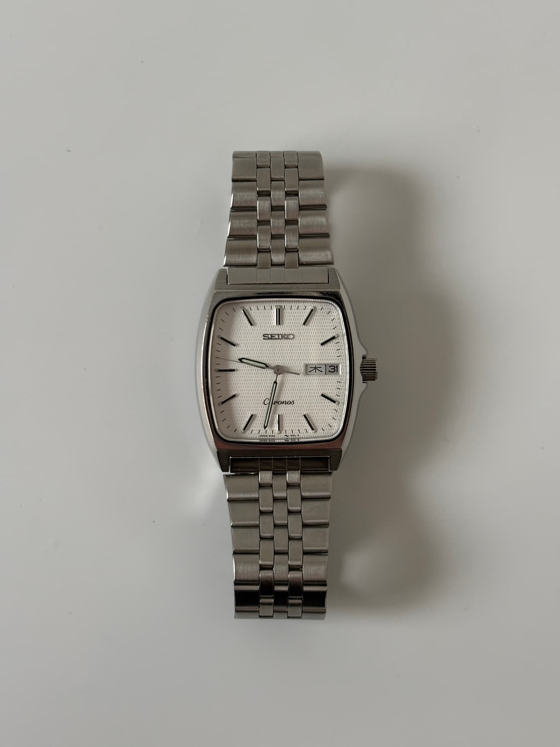 1980s Chronos Silver Square Quartz  상품이미지3