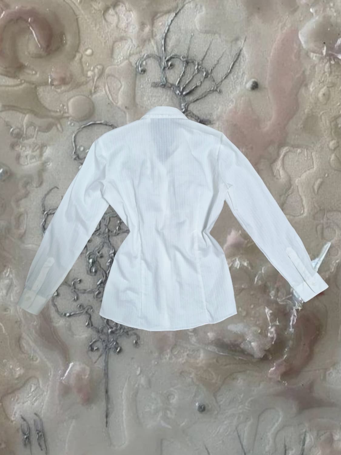 일본 빈티지 공포게임여주 긱시크 셔링 셔츠 블라우스 상품이미지4