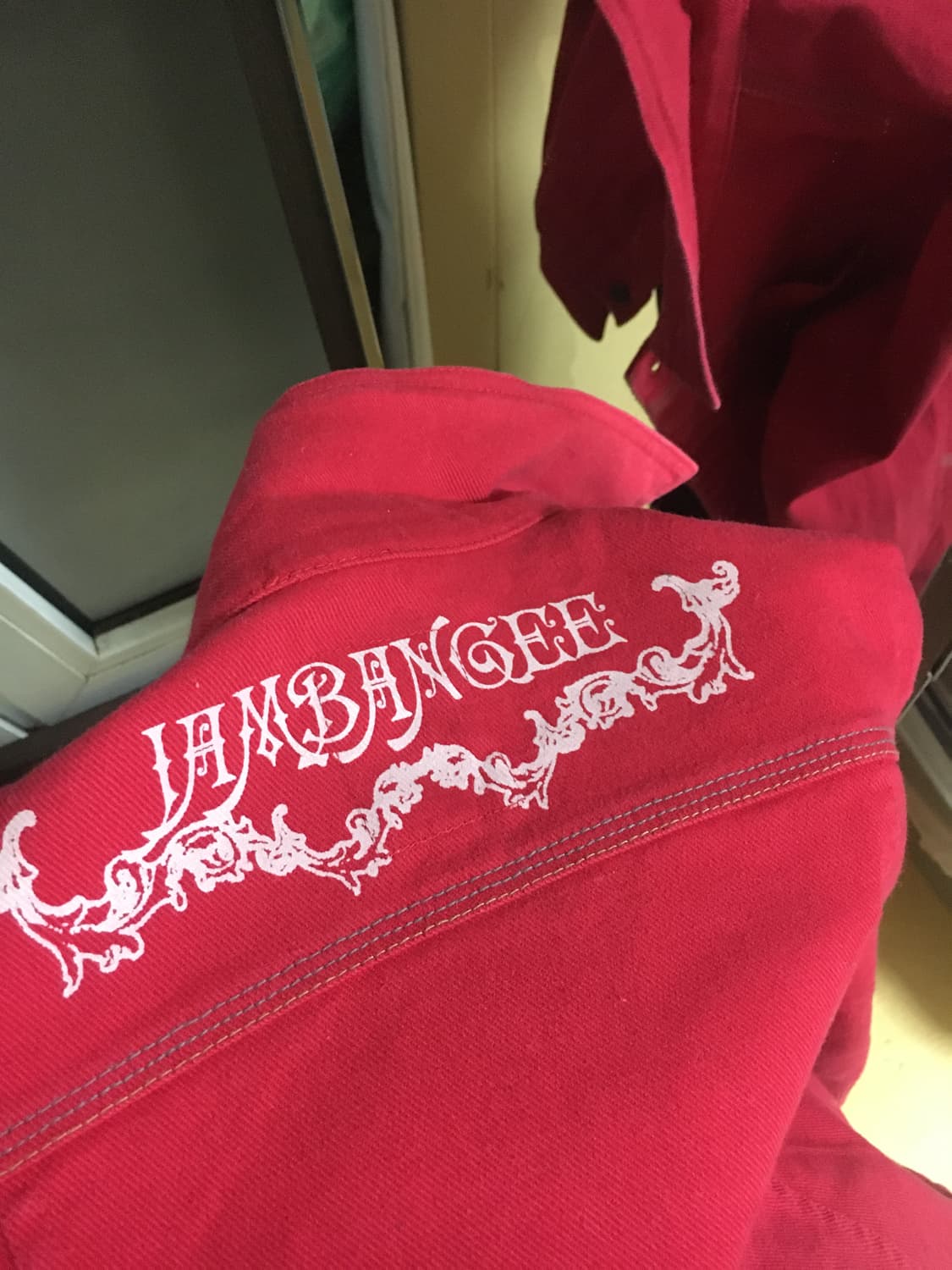 빨강색 자켓 뒤디테일 빈티지 자켓 상품이미지3