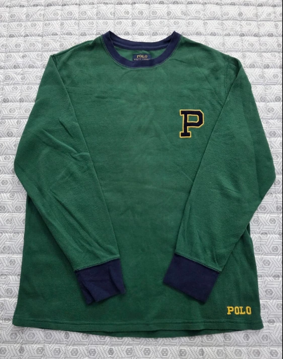 폴로 랄프로렌 남성 와플 긴팔티 XL 상품이미지1