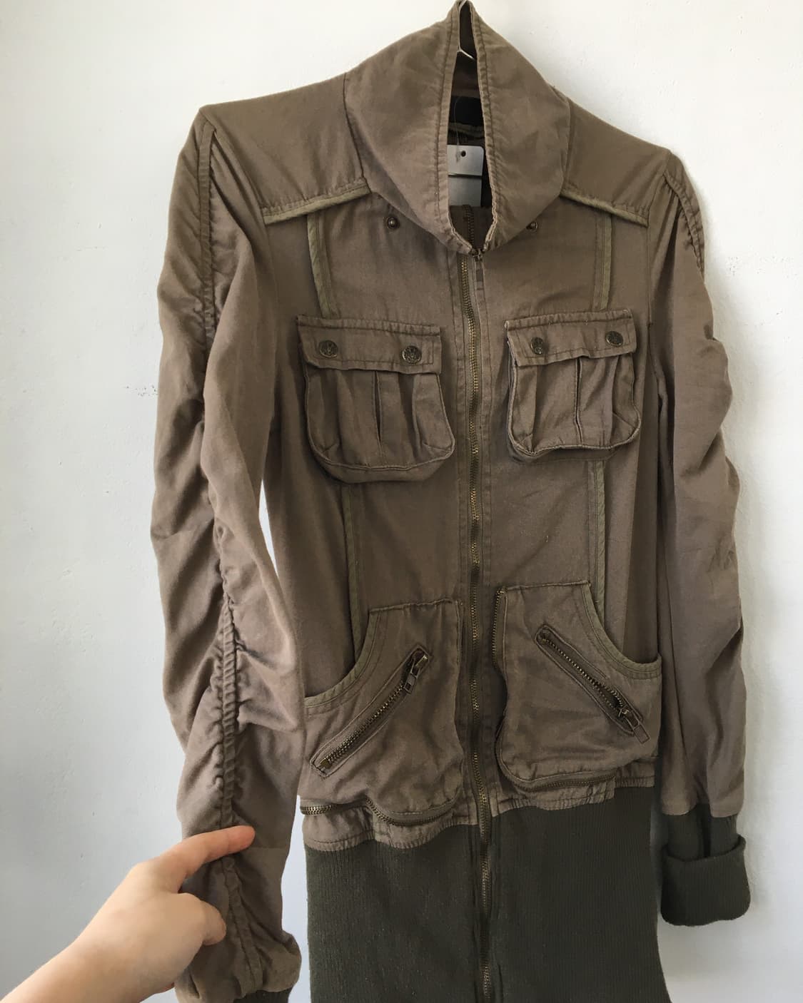 Shirring multi pocket point high neck ja 상품이미지4