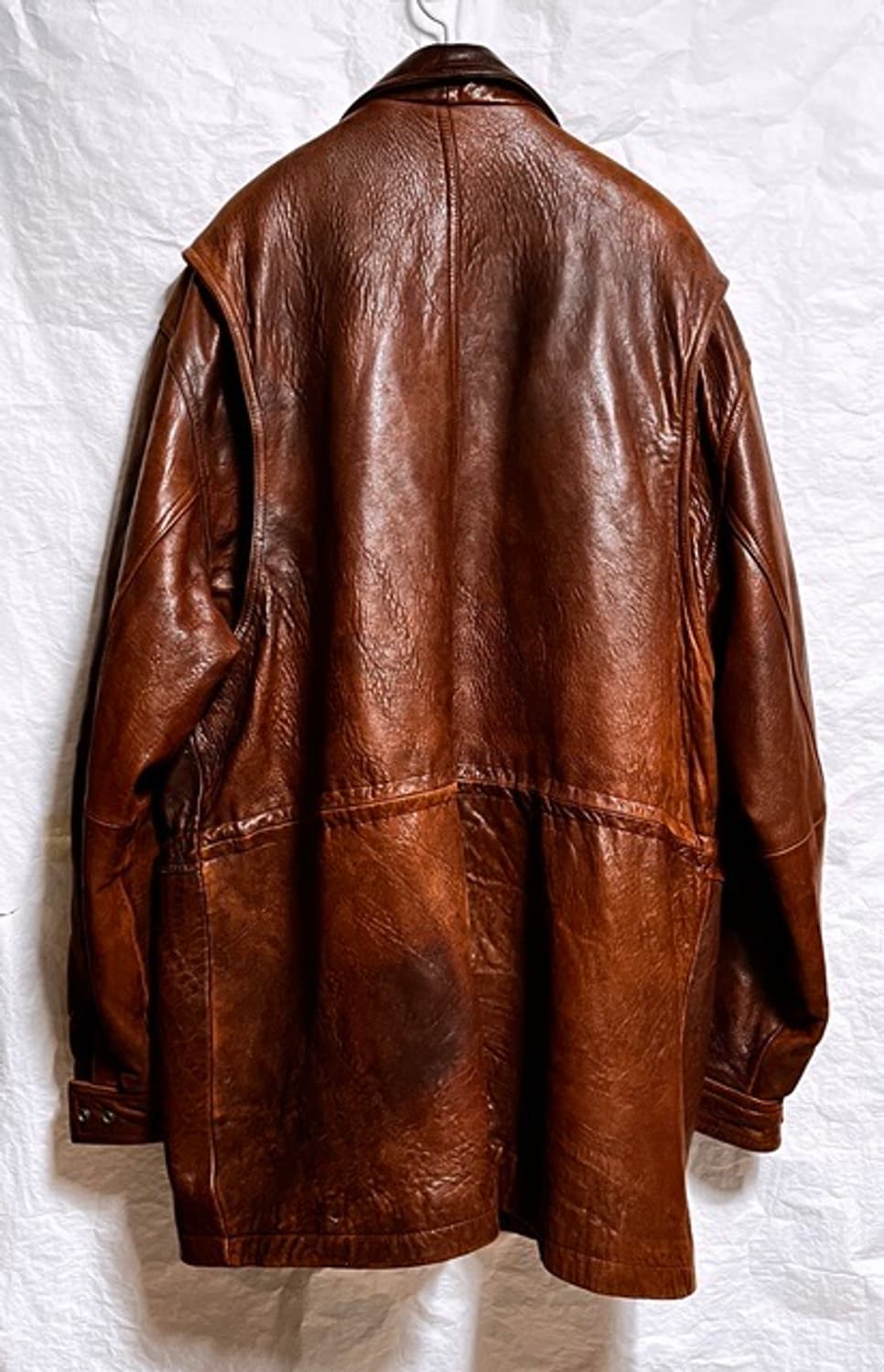 윌슨 루즈 xl 브라운 마호가니 가죽 자켓 코트 루즈핏 상품이미지4