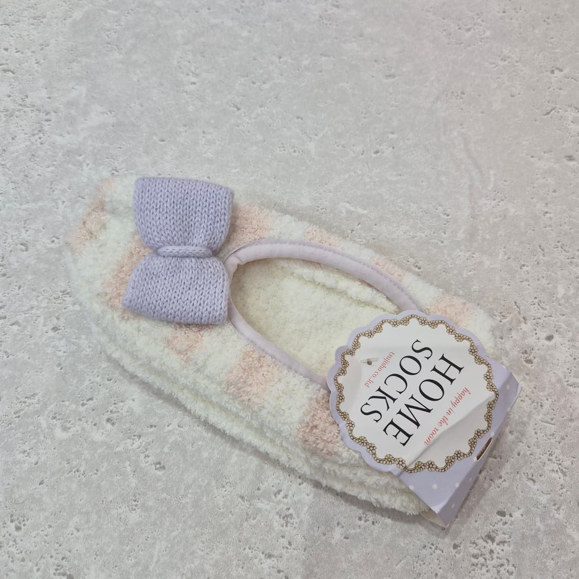 리본 보아털  룸슈즈 실내용 덧신 상품이미지2