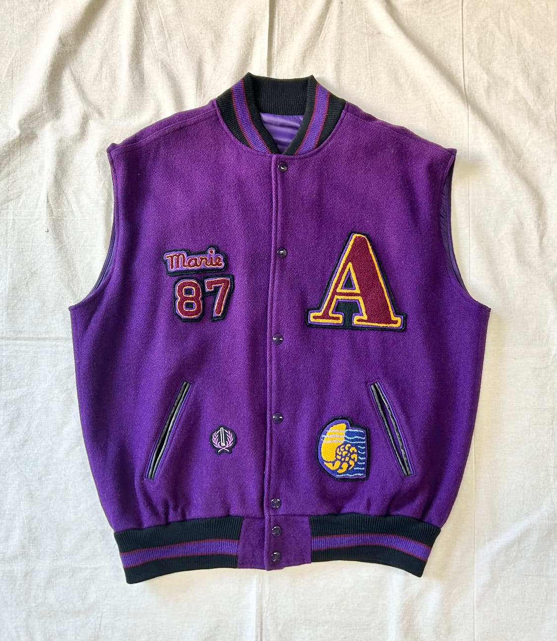 빈티지 야구 바시티 베스트 상품이미지1