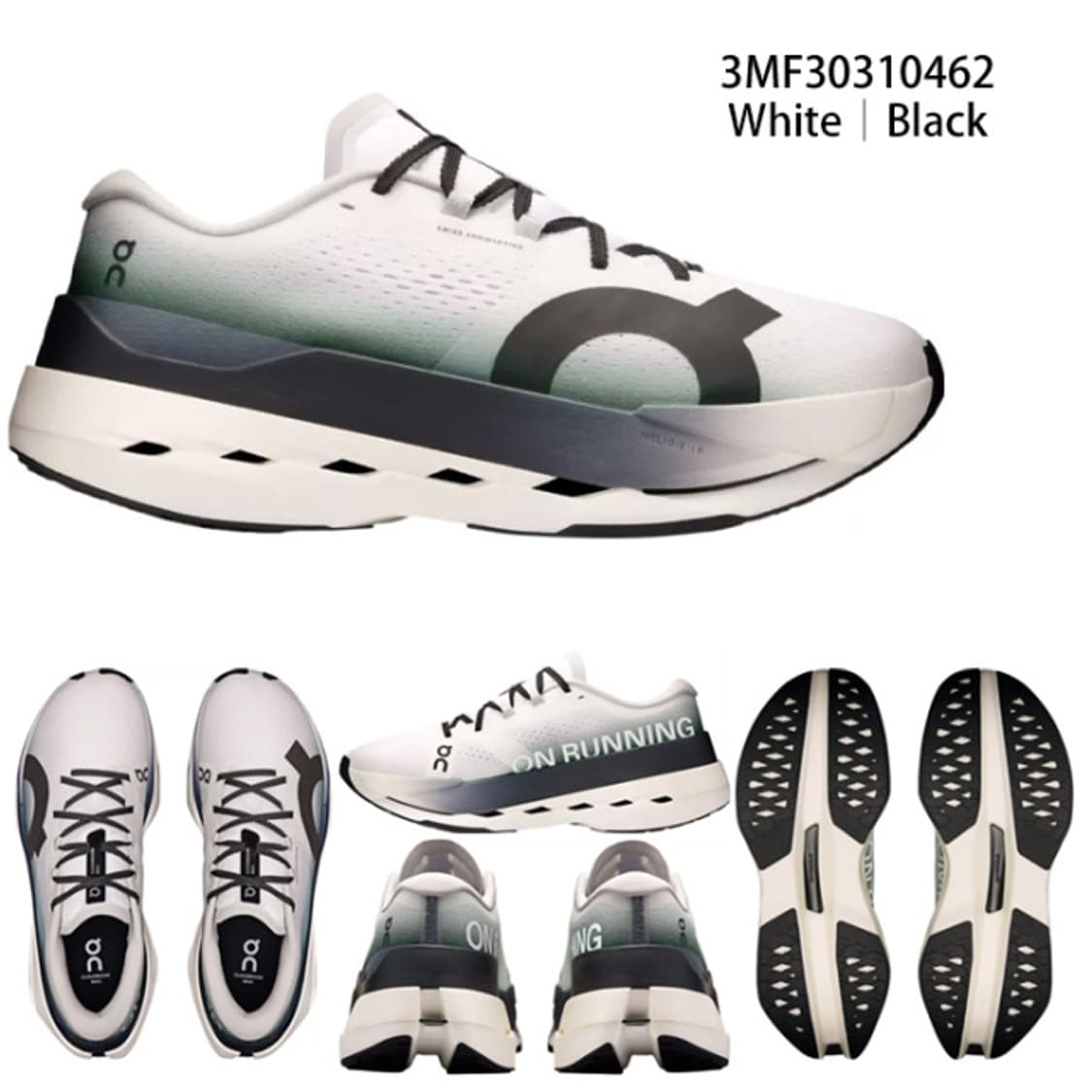 280 새제품) 온 러닝 클라우드붐 맥스 화이트 블랙 런닝화 러닝화 상품이미지9