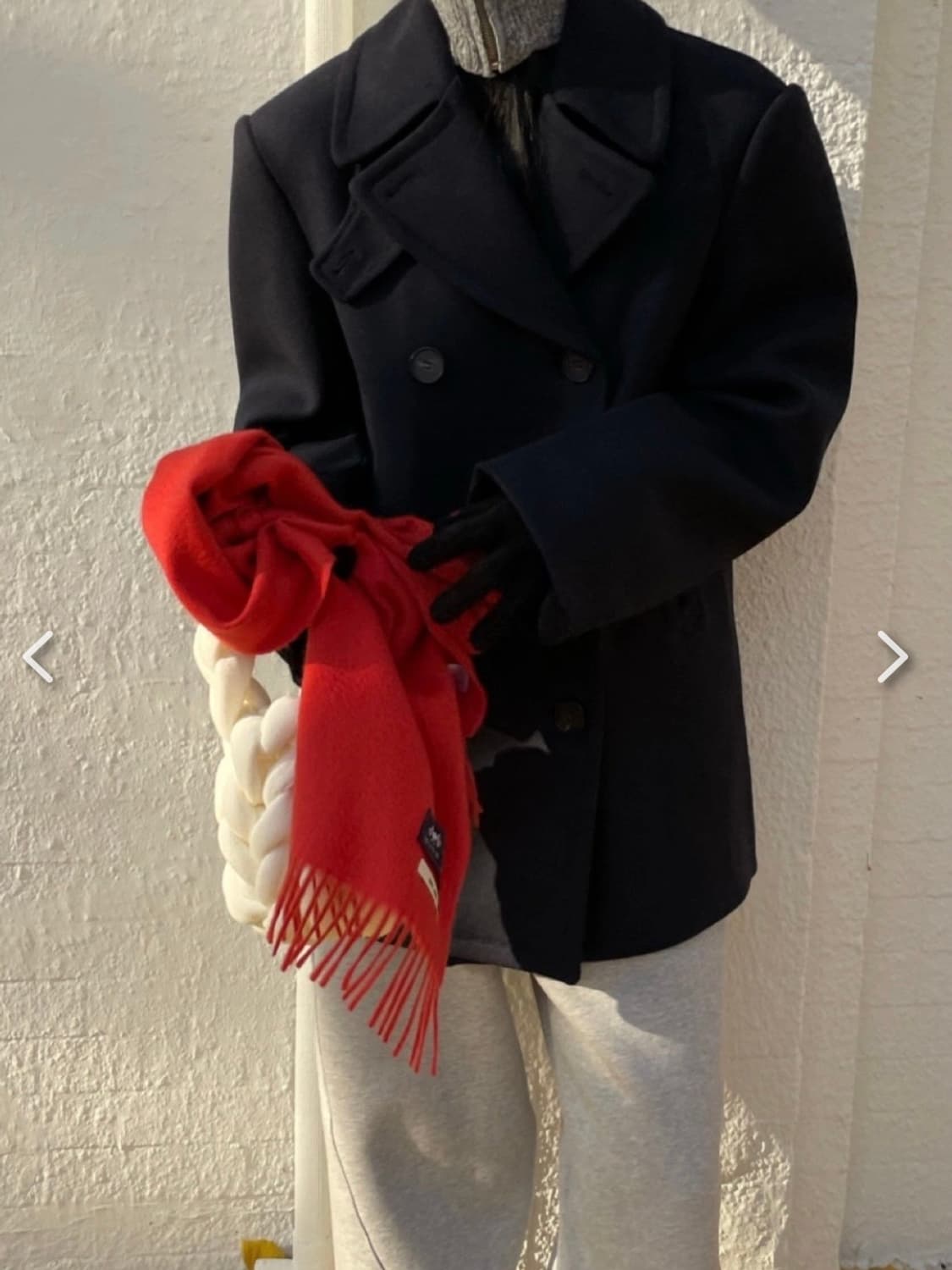 위아 링고 피코트 네이비(안감 누빔) 상품이미지3