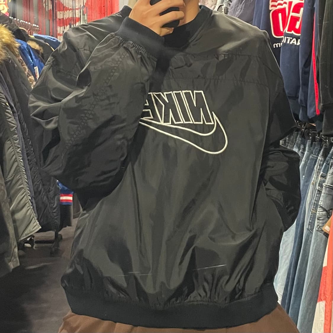 [IM]나이키 빅스우시 로고 웜업 블랙 상품이미지4