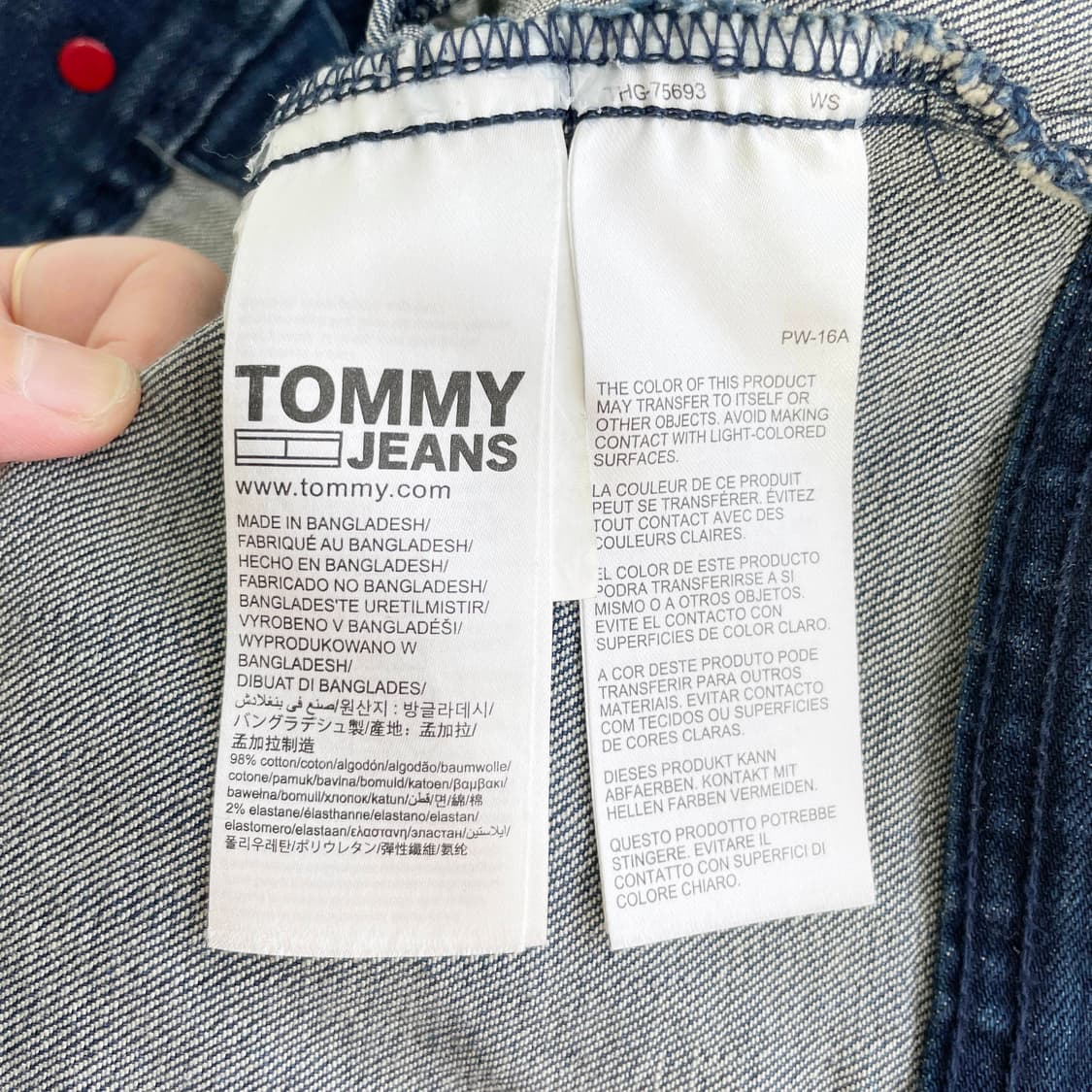 C1 타미진스(TOMMY JEANS) 데님 트러커 자켓 M사이즈 상품이미지5