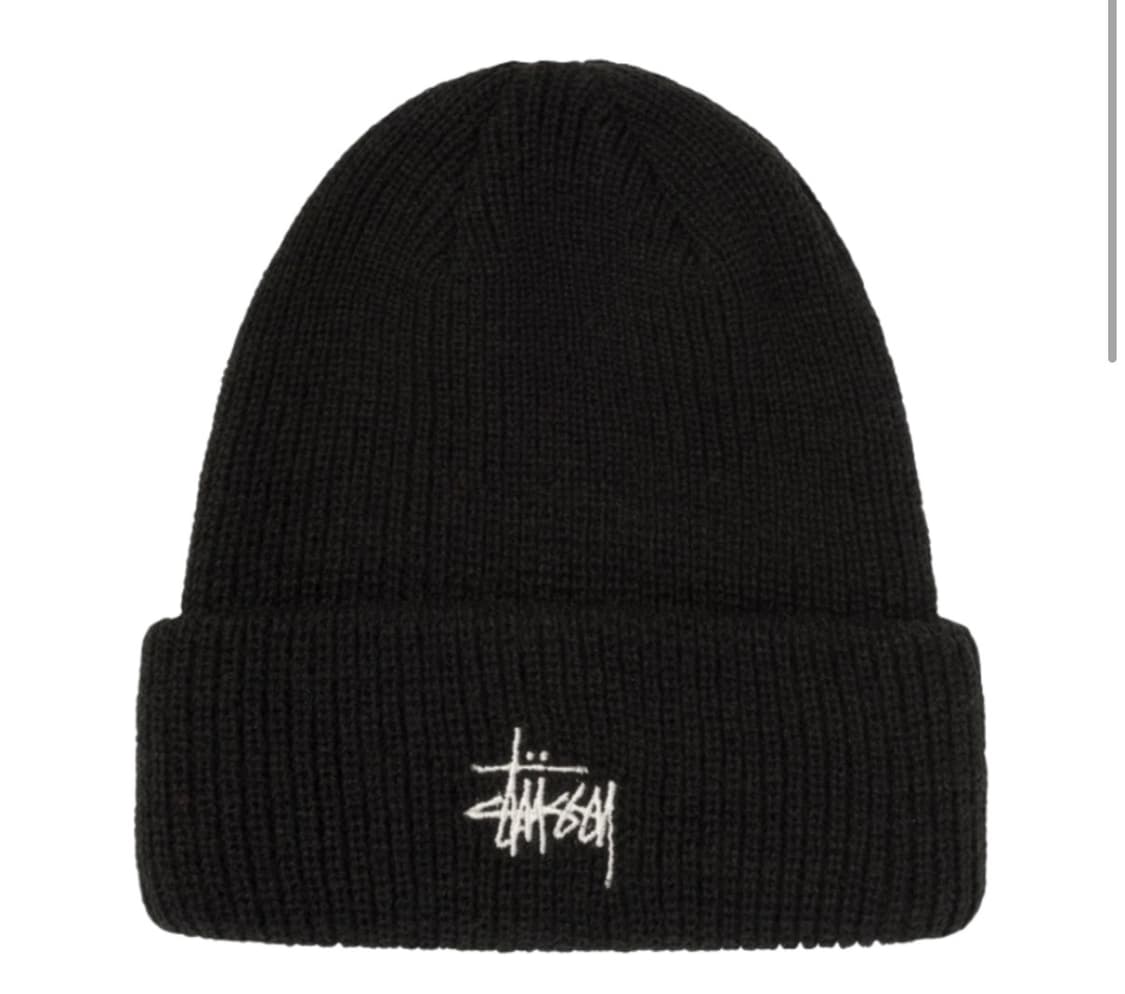 스투시 베이직 커프 비니 블랙 상품이미지1