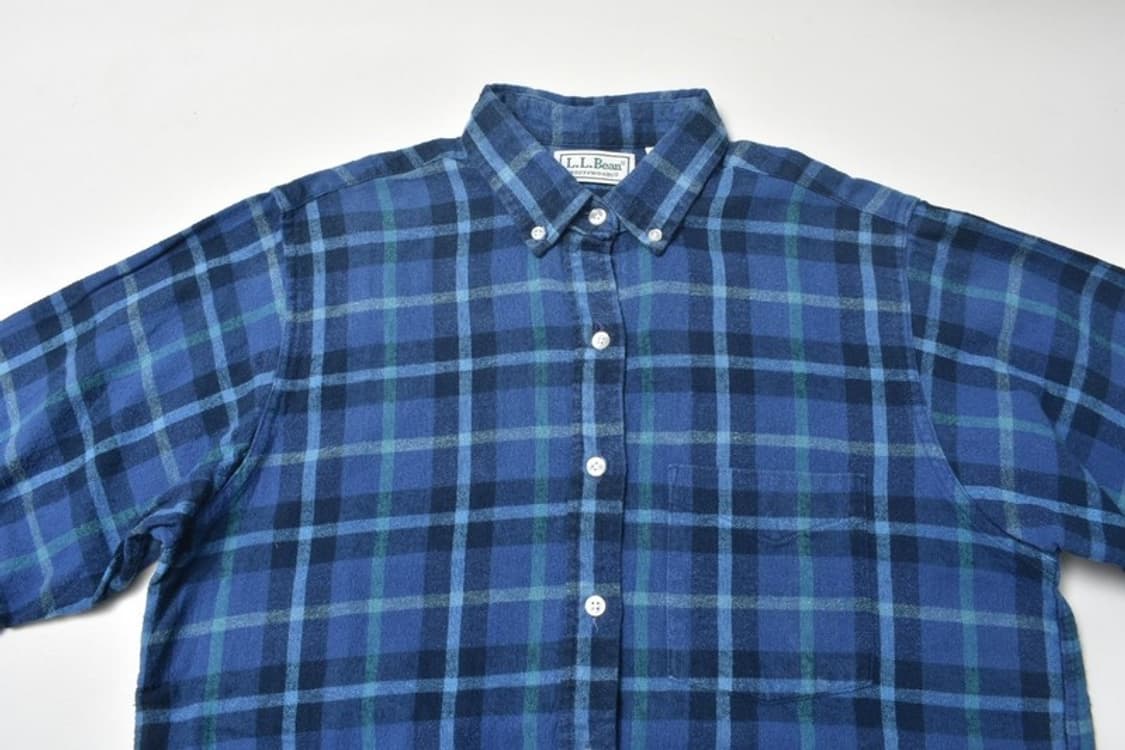 엘엘빈 모직 체크 셔츠 남방 S N1198 상품이미지5