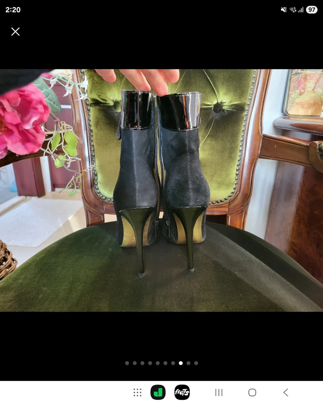 정품 Versace 베르사체 세무 레이스업 부츠 상품이미지8