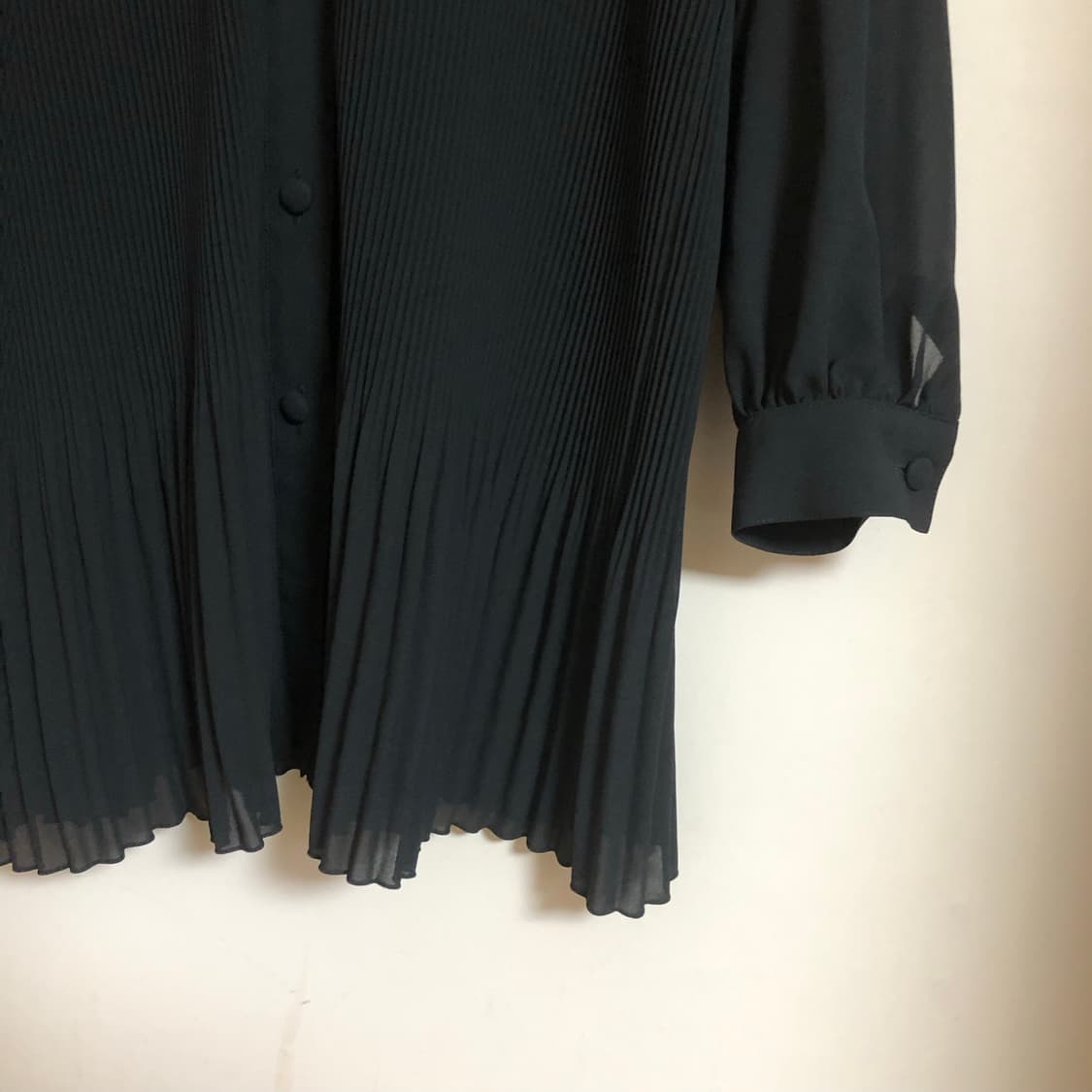 Black pleat shirts dress  상품이미지2