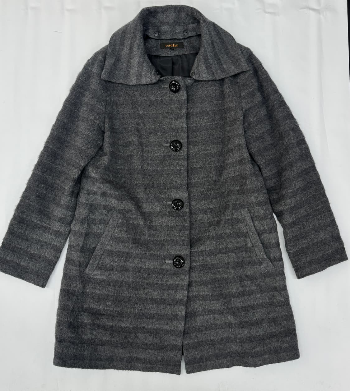 🩶그런지 그레이 단가라 미디 코트🩶 히피 모리걸 카라 러블리 상품이미지2