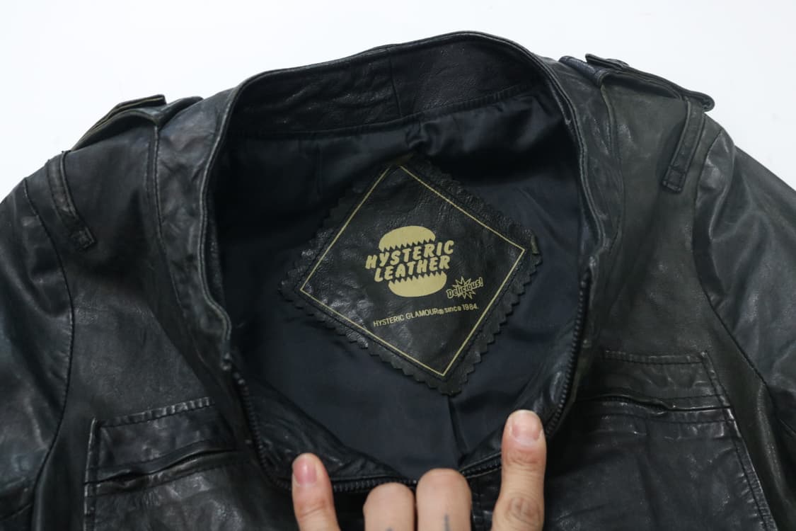 히스테릭글래머 빈티지 양가죽 램스킨 포켓 밀리터리 레더 자켓 상품이미지5