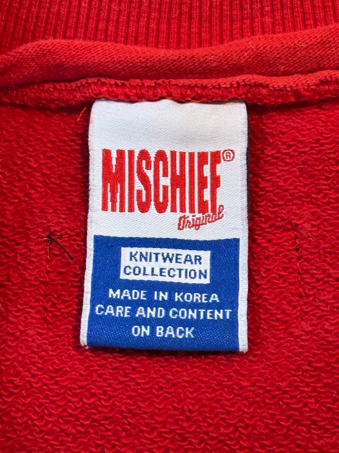 17SS 미스치프 MSCHF 로고 맨투맨 레드 상품이미지9