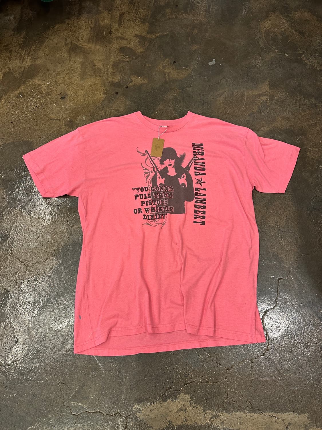 90s Made in USA 미란다 램버트 데미지드 반팔티 XXL 상품이미지1
