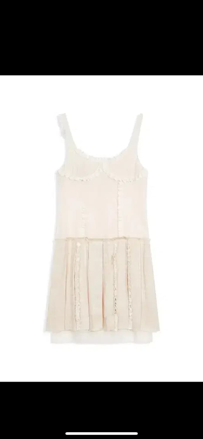 오픈와이와이 FLAPPER PLEATS DRESS, IVORY 원피스 상품이미지1