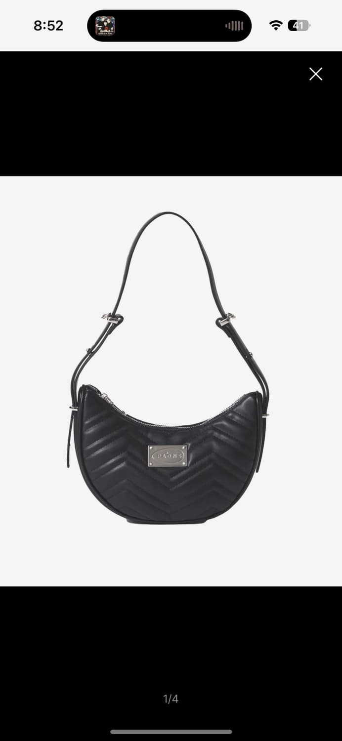 새상품 PAONS 투미 반달 숄더백 블랙 상품이미지1