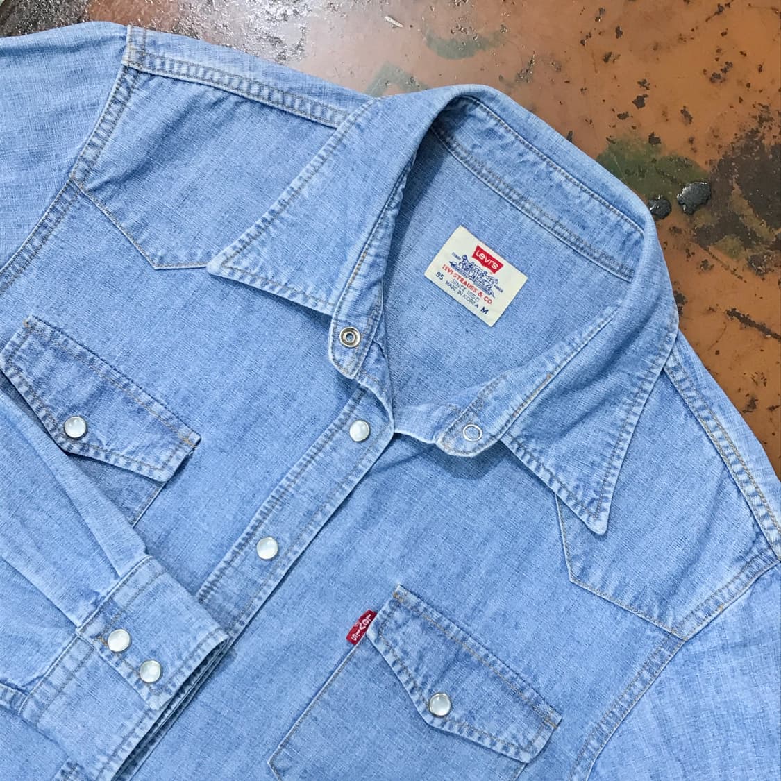 리바이스 연중청 데님 웨스턴 셔츠 청남방 여성 55 66 사이즈 상품이미지3