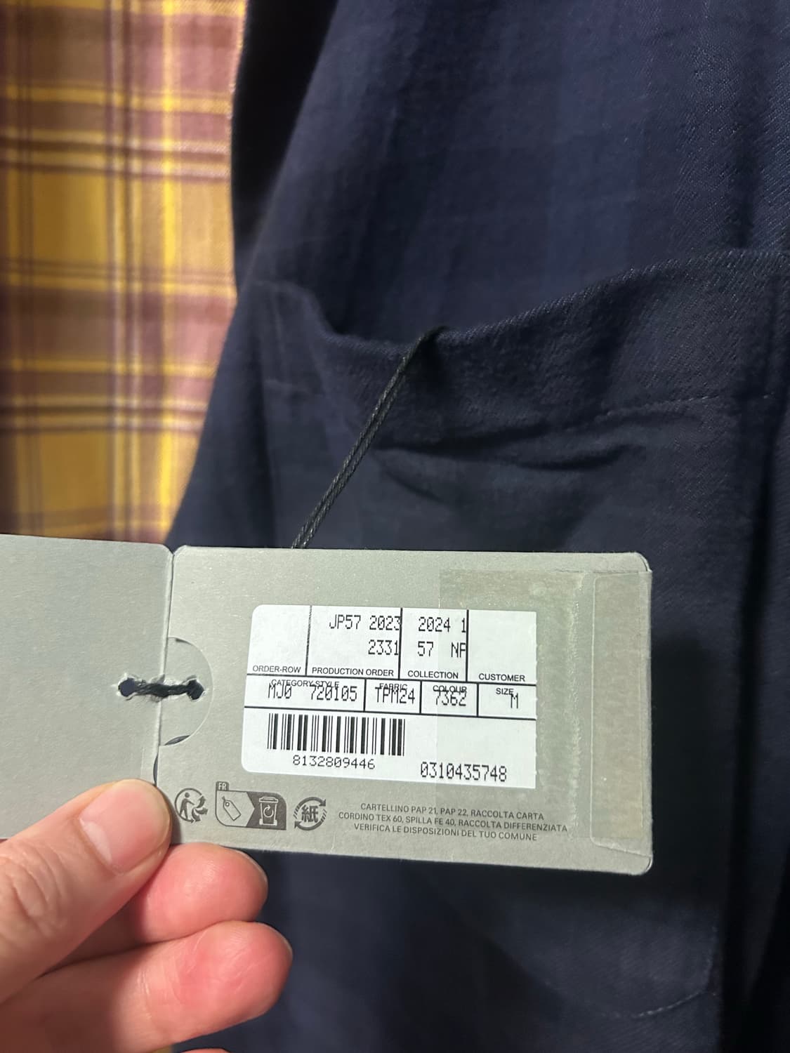 발렌시아가 리버시빌 플란넬셔츠 M 새상품 상품이미지3