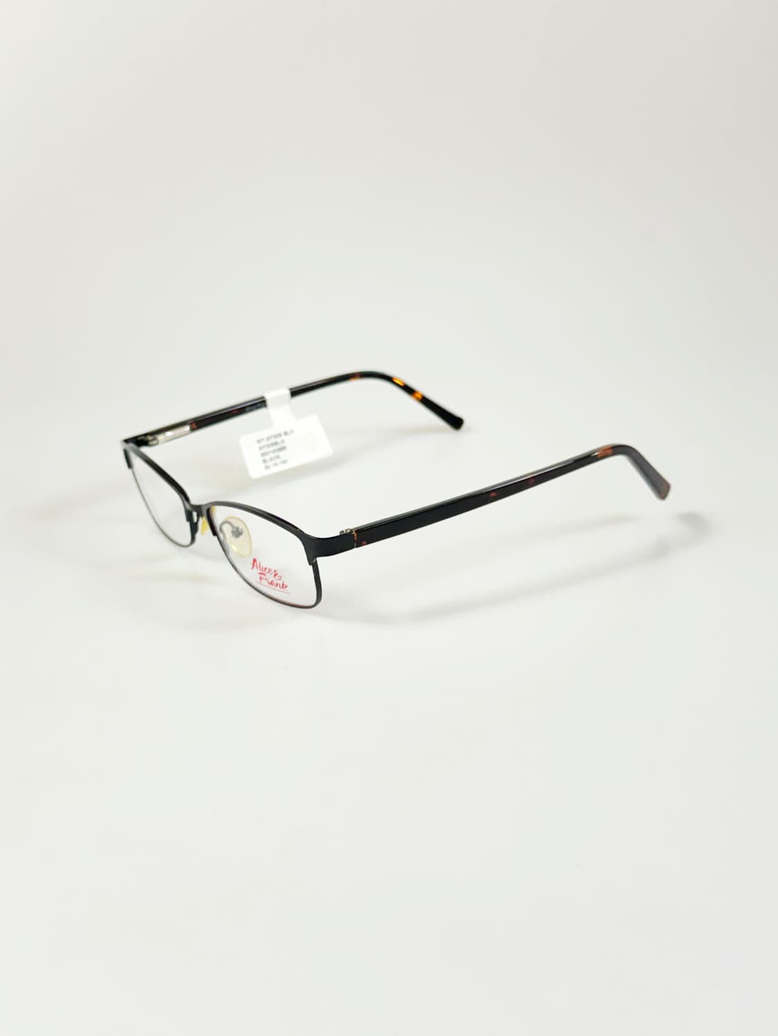 ALICE & FRANK 블랙 메탈 슬림 스퀘어 빈티지 안경 상품이미지3