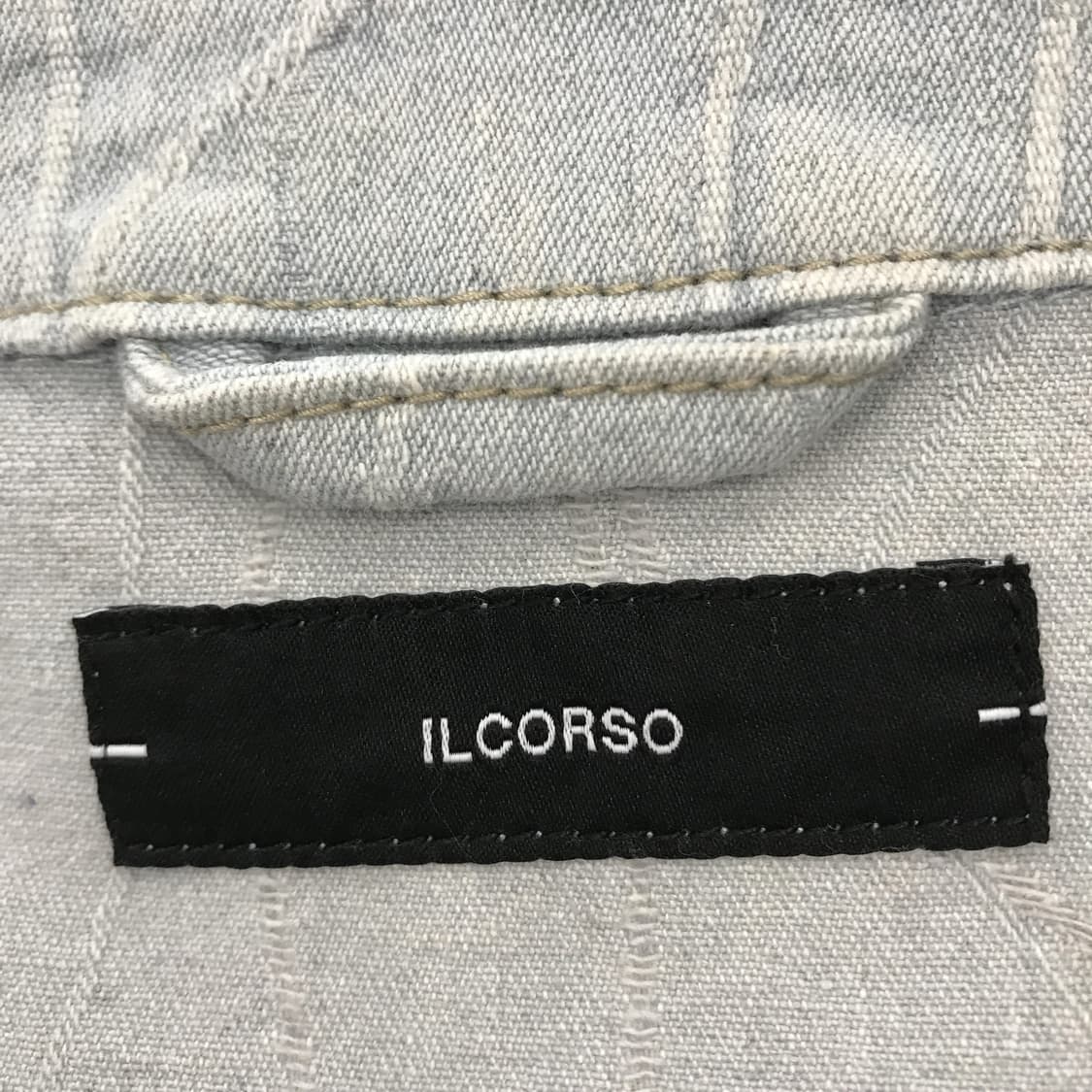 일꼬르소 플로우 오픈카라 데님셔츠 [100] 상품이미지4