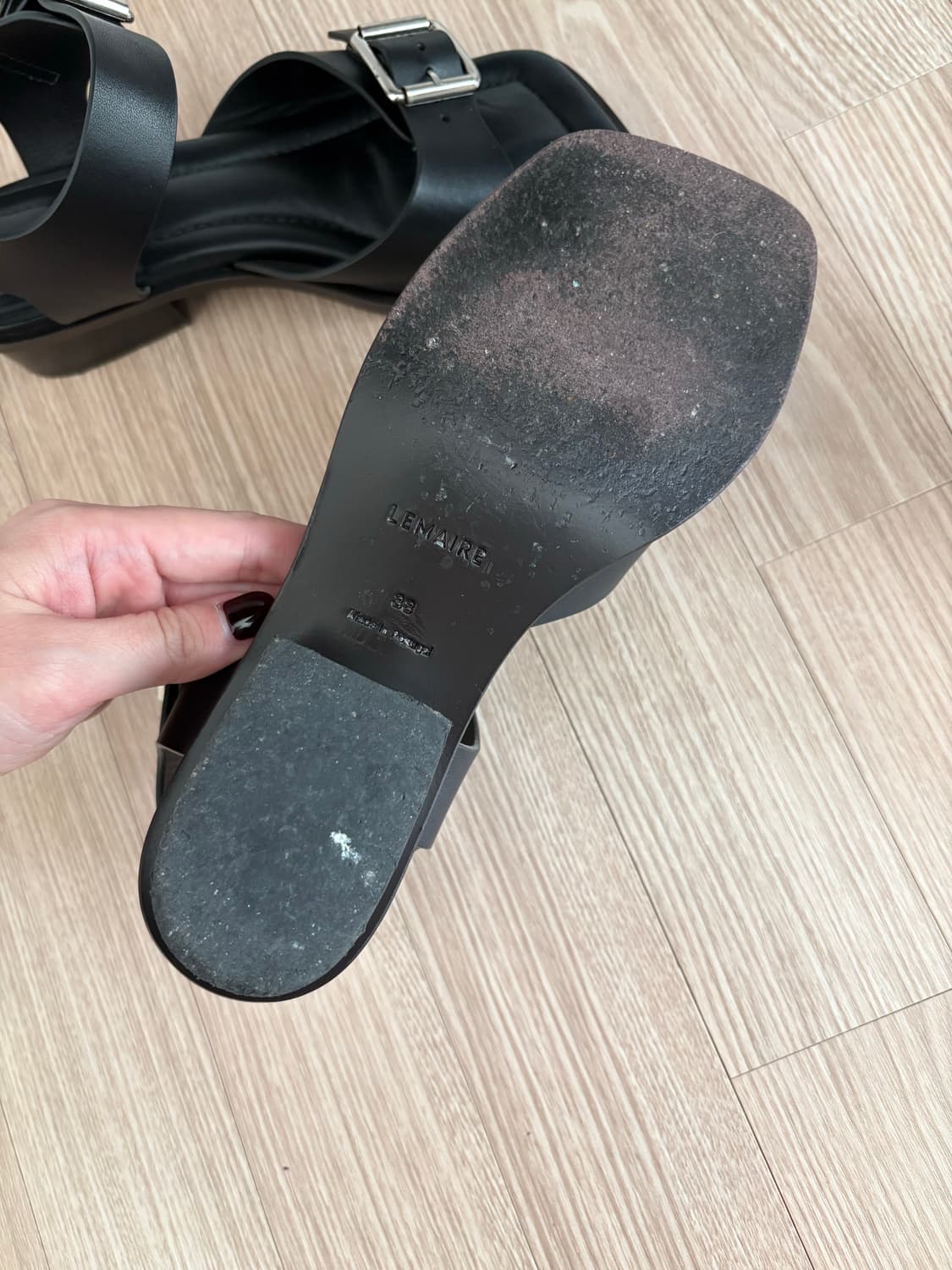 Lemaire 르메르 스퀘어힐 블랙 상품이미지5