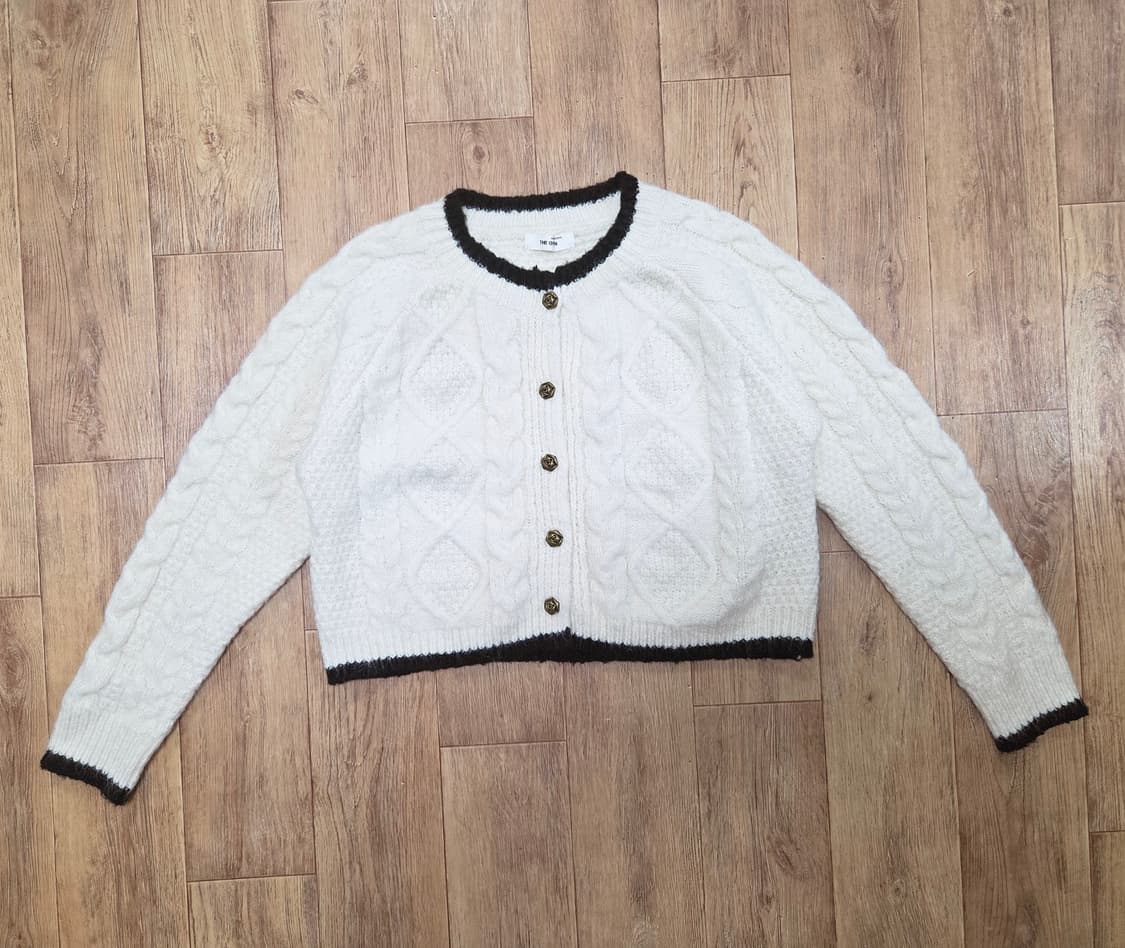 더오픈(THE OPEN) 케이블 니트가디건 프리사이즈 새상품 상품이미지3