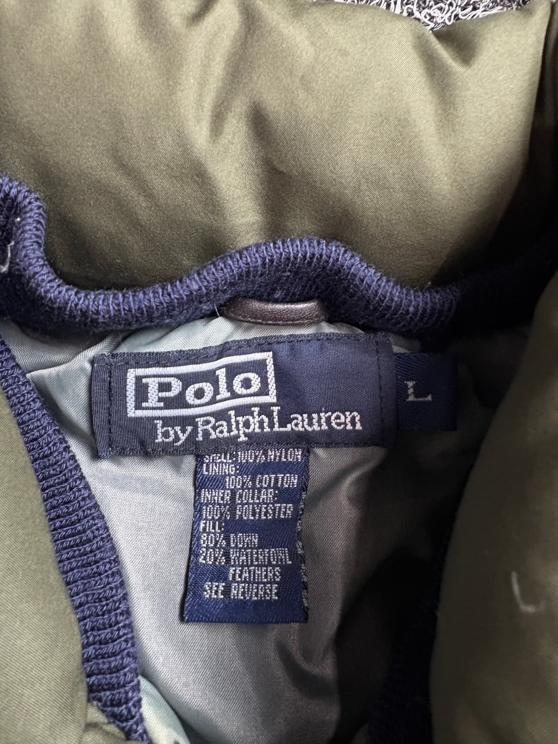 90s 폴로 랄프로렌 아카이브 올리브 다운 푸퍼 패딩 2298 상품이미지3