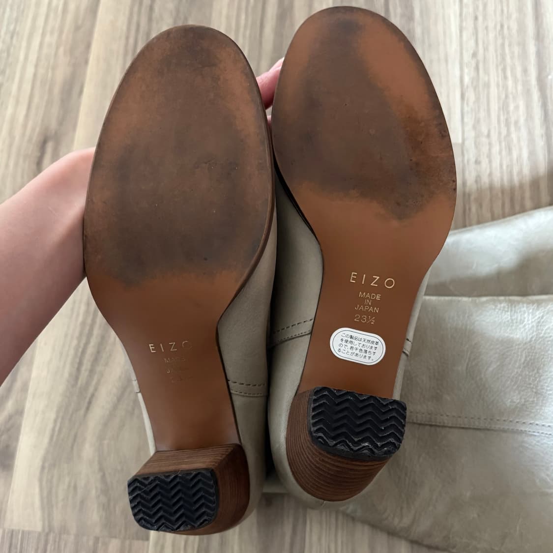 빈티지 리얼 레더 웨스턴 하이니부츠 상품이미지2