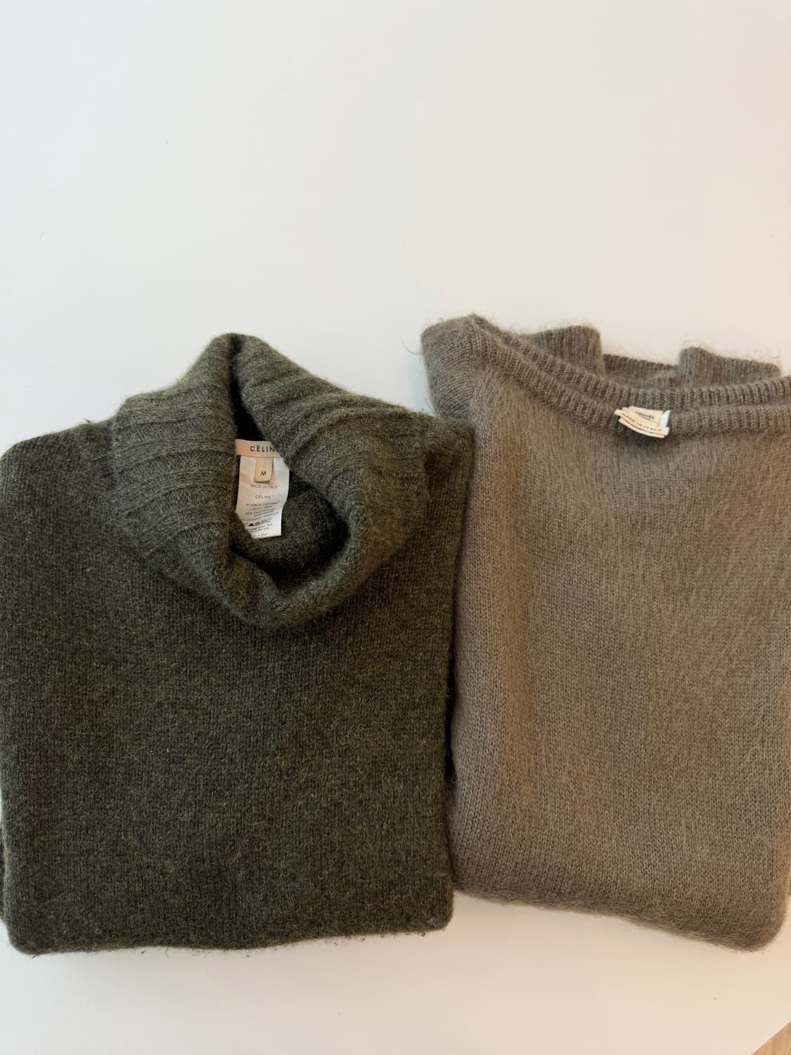 올드 셀린느 피비파일로 celine 캐시미어원피스 터틀넥 카키 원피스 상품이미지1