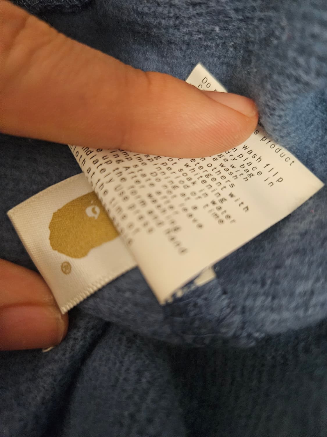 Blue bathing ape hood zip up 상품이미지5