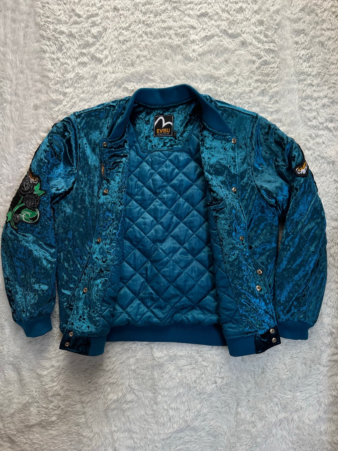 EVISU 블루 벨벳 호랑이 스카잔 상품이미지3