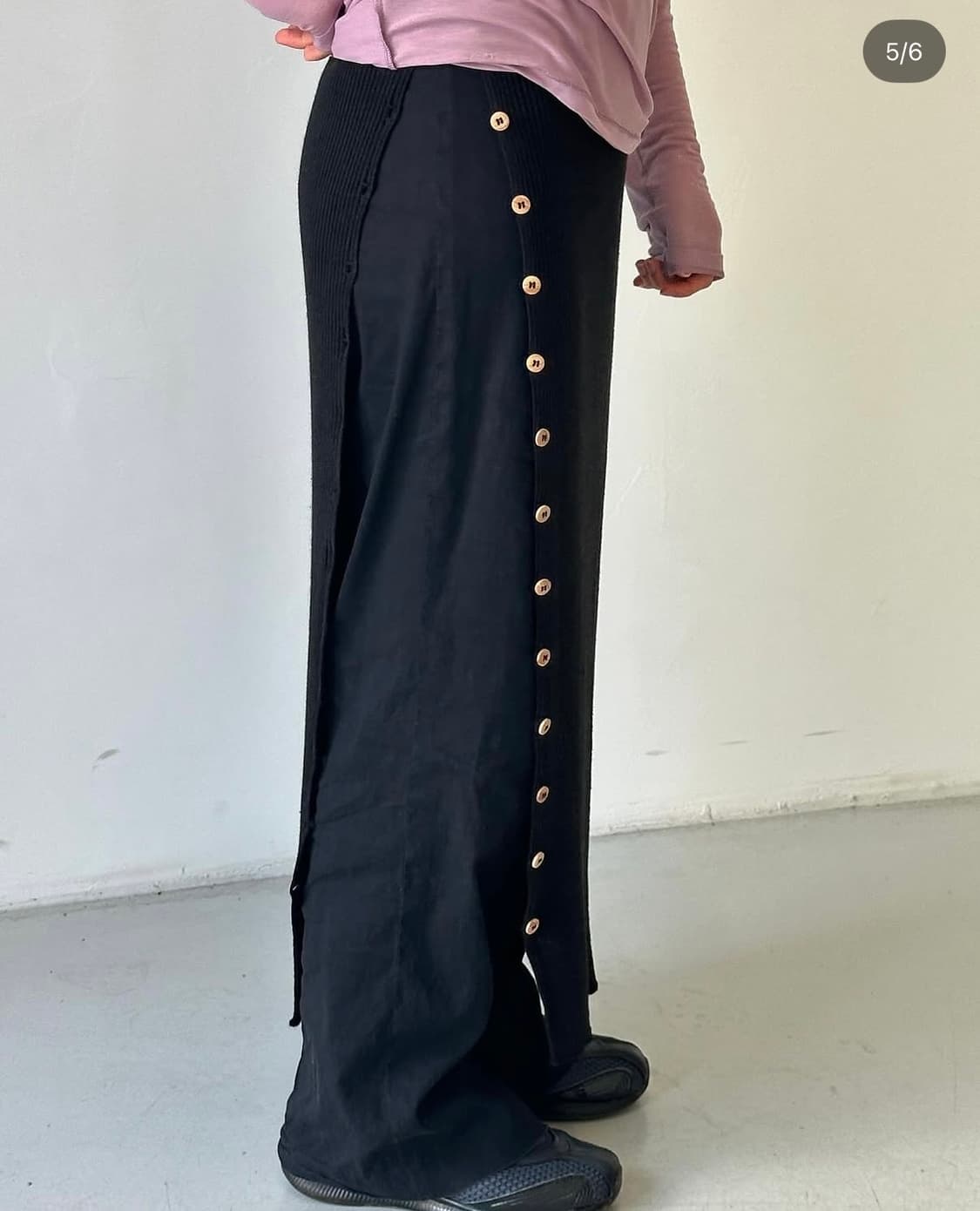 Baserange Dande skirt black 베이스레인지 스커트 상품이미지7