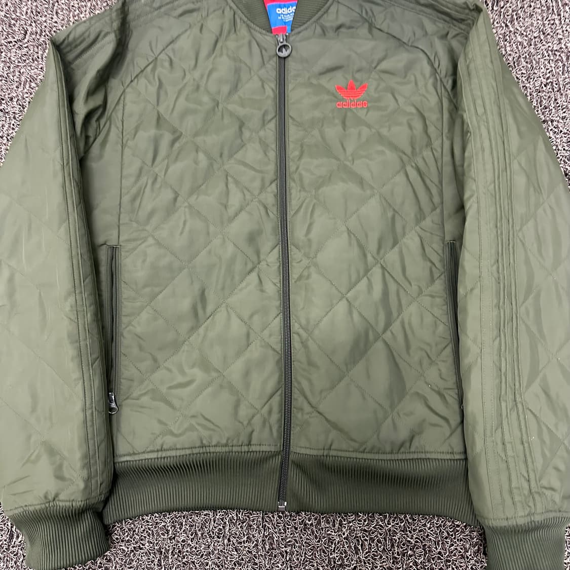 아디다스 퀄팅 봄버 점퍼 자켓 카키 95(M) 상품이미지3