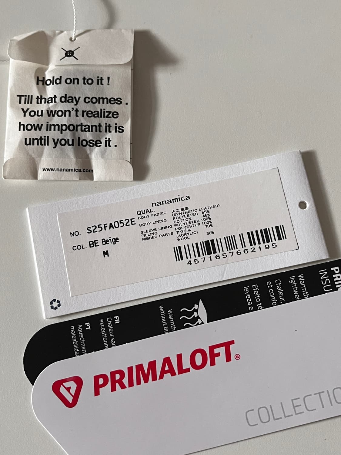 [M]나나미카 25FW 인슐레이션 크루 자켓 베이지  상품이미지8