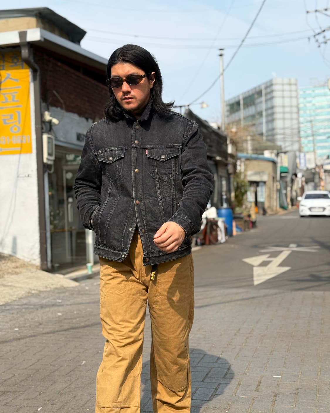 리바이스 프리미엄 타입 3세대 쉐르파 블랙 트러커 자켓 L 상품이미지7