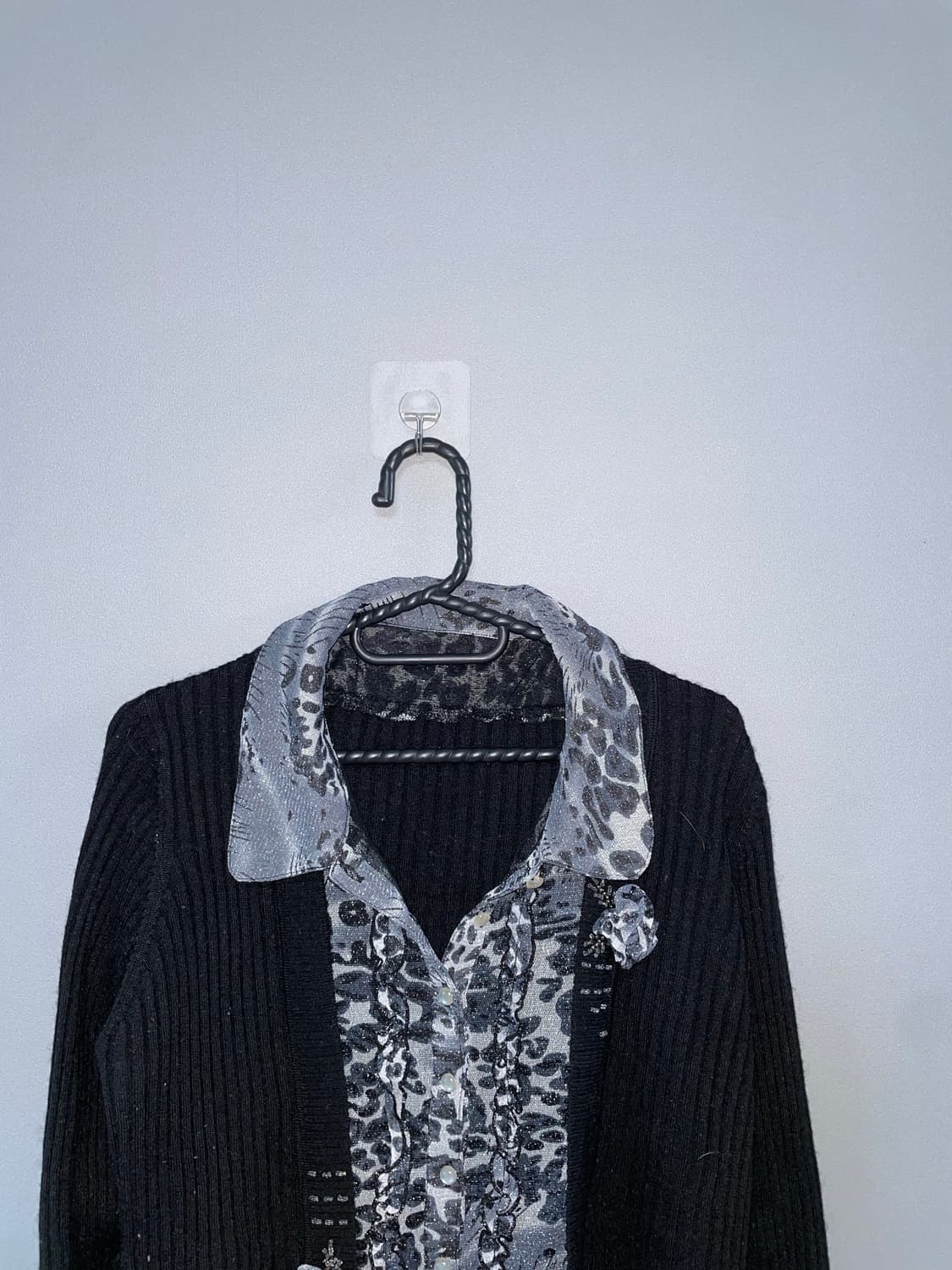 Leopard detail long cardigan 상품이미지6