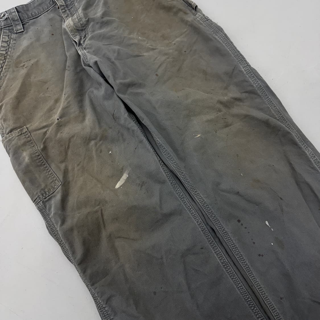 칼하트 OG 가죽패치 카펜터 하드 페이딩 와이드 워크팬츠 상품이미지3