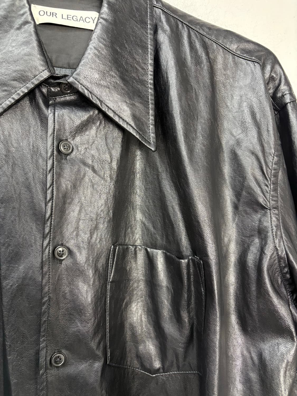 아워레가시 코코 70s 레더 셔츠 A2828 상품이미지4