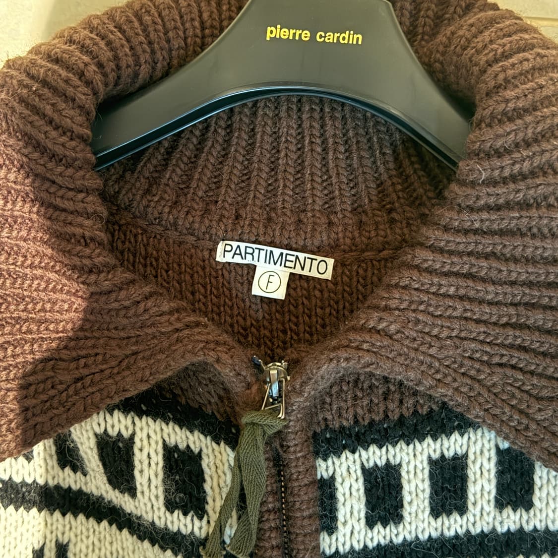 파르티멘토 코위찬 니트 집업 가디건 브라운 상품이미지4