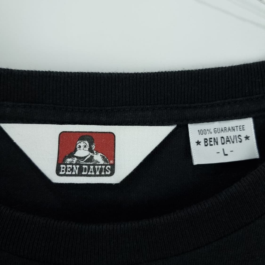 [벤데이비스] 로고 프린팅 롱슬리브 긴팔티 블랙 M18983 상품이미지7