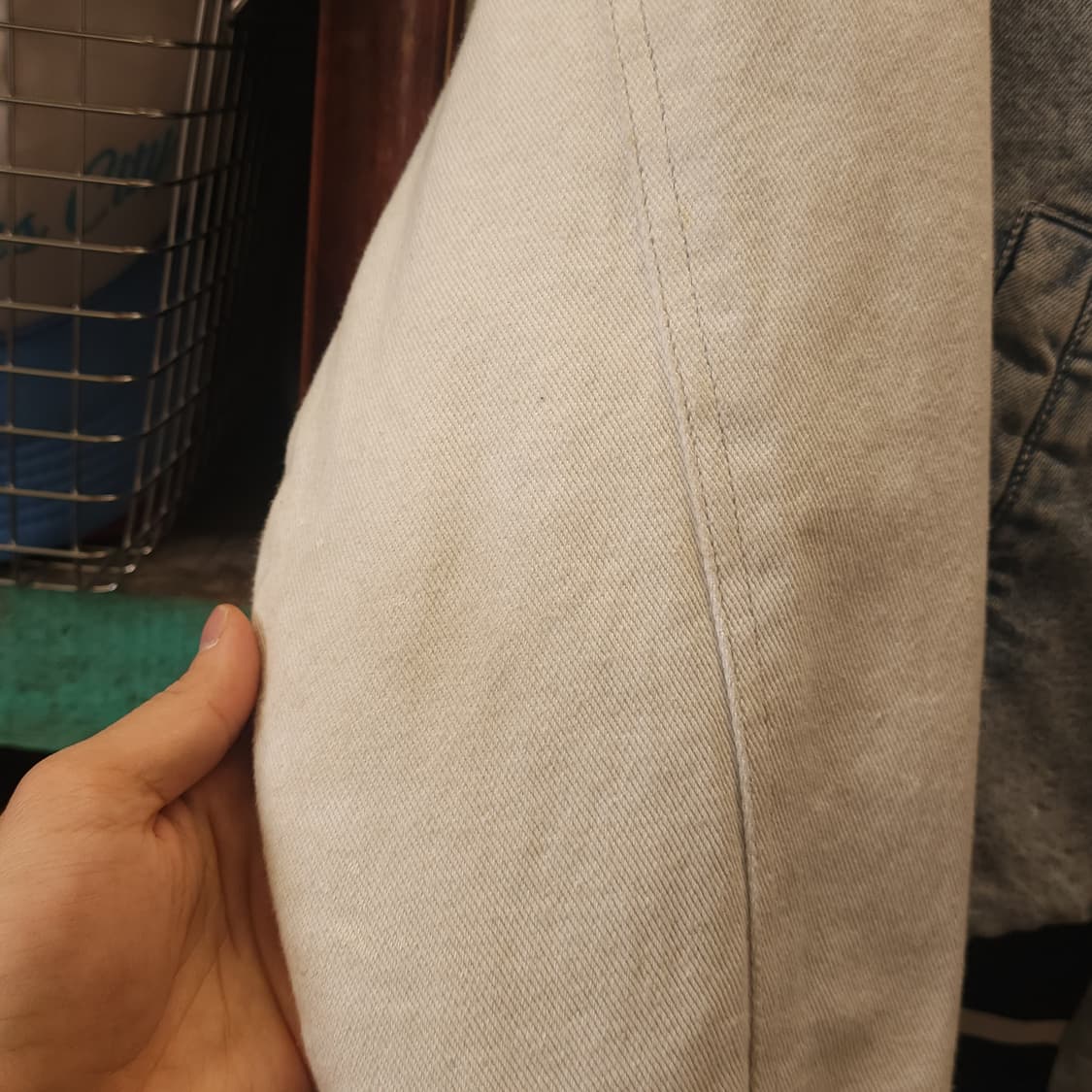 90s 빈티지 데님 바시티 자켓 봄버자켓 자수 M 상품이미지7