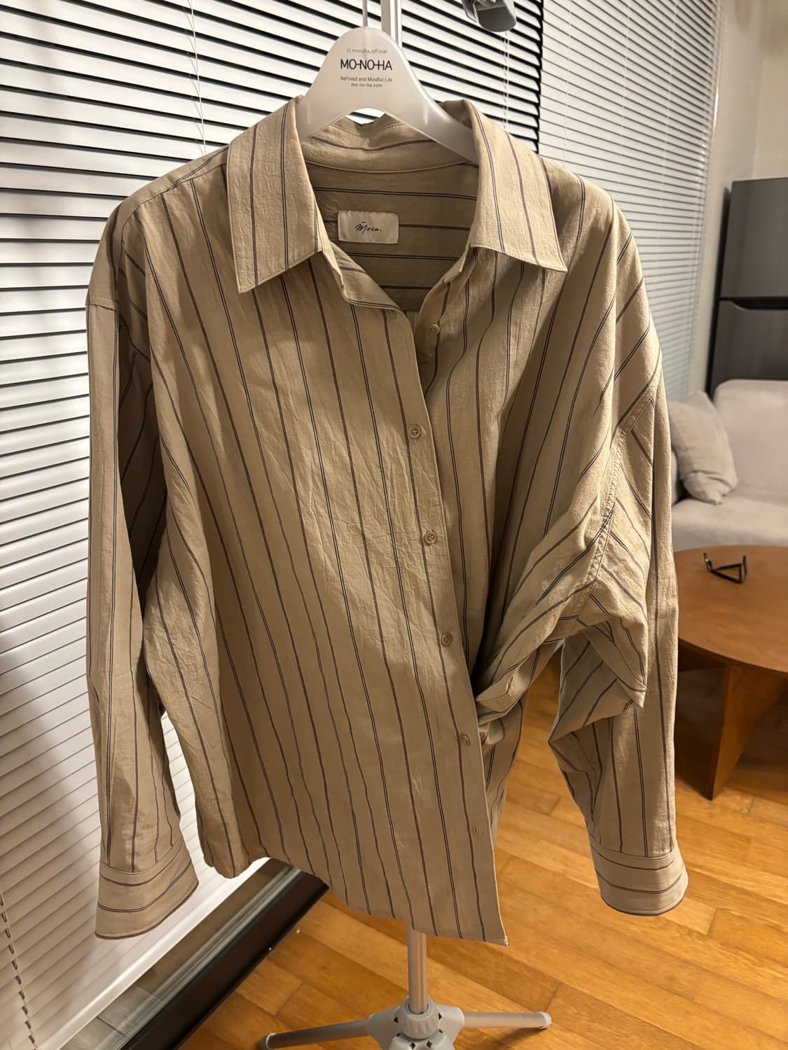 모이아 셔츠 vintage st shirt (ash stripe) 상품이미지6