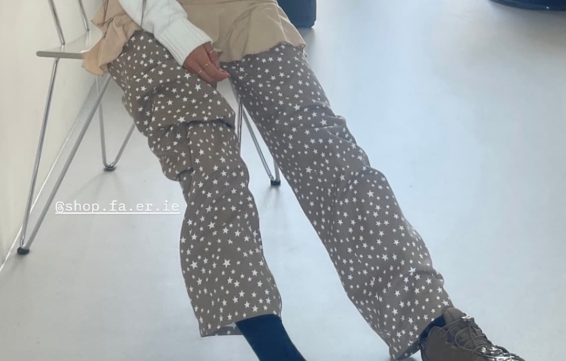 샵페어리 star cotton twill pants 베이지 M 상품이미지1