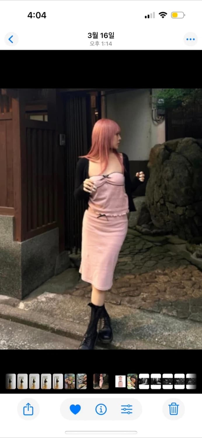 (단종) 오도어 핑크 투피스 레이스 셋업 세트 상품이미지1